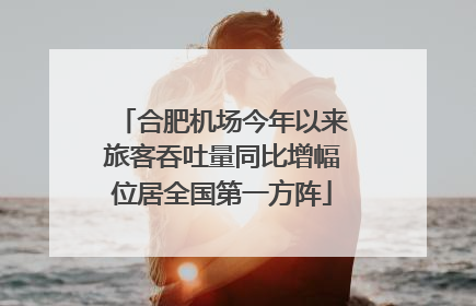 合肥机场今年以来旅客吞吐量同比增幅位居全国第一方阵
