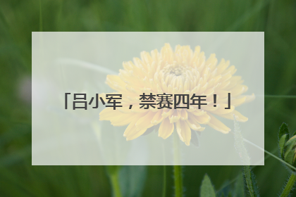 吕小军，禁赛四年！