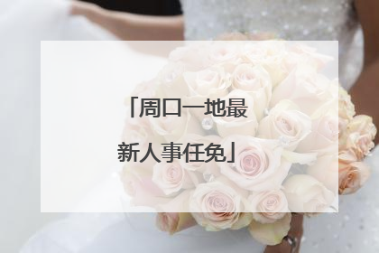 周口一地最新人事任免