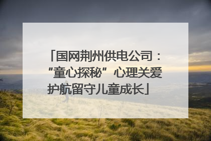国网荆州供电公司：“童心探秘”心理关爱护航留守儿童成长