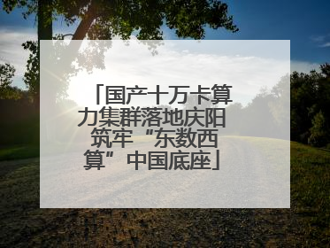 国产十万卡算力集群落地庆阳 筑牢“东数西算”中国底座