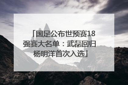 国足公布世预赛18强赛大名单：武磊回归 杨明洋首次入选