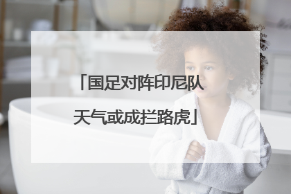 国足对阵印尼队 天气或成拦路虎