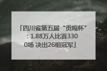 四川省第五届“贡嘎杯”：1.88万人比赛3300场 决出26组冠军