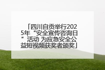 四川自贡举行2025年“安全宣传咨询日”活动 为应急安全公益短视频获奖者颁奖