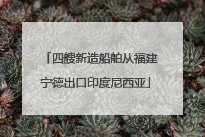 四艘新造船舶从福建宁德出口印度尼西亚