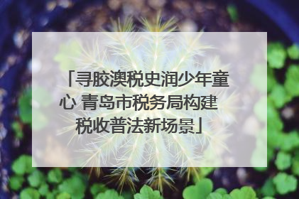 寻胶澳税史润少年童心 青岛市税务局构建税收普法新场景