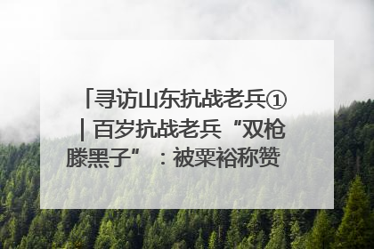 寻访山东抗战老兵①｜百岁抗战老兵“双枪滕黑子”：被粟裕称赞的“孤胆英雄”