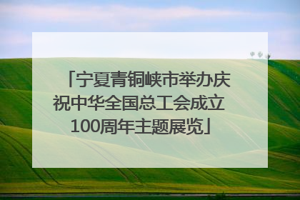 宁夏青铜峡市举办庆祝中华全国总工会成立100周年主题展览