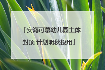安海可慕幼儿园主体封顶 计划明秋投用