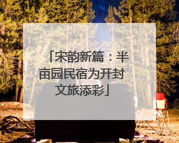 宋韵新篇：半亩园民宿为开封文旅添彩