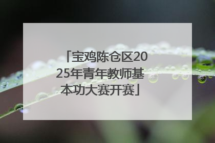 宝鸡陈仓区2025年青年教师基本功大赛开赛