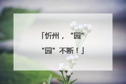 忻州，“园”“园”不断！