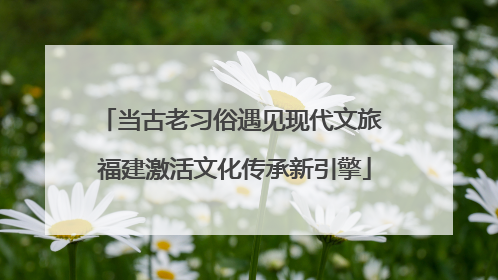 当古老习俗遇见现代文旅 福建激活文化传承新引擎