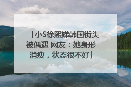 小S徐熙娣韩国街头被偶遇 网友：她身形消瘦，状态很不好