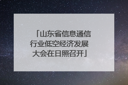 山东省信息通信行业低空经济发展大会在日照召开