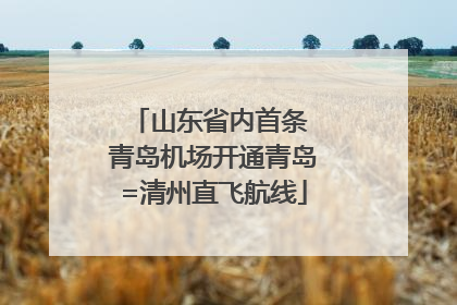 山东省内首条 青岛机场开通青岛=清州直飞航线
