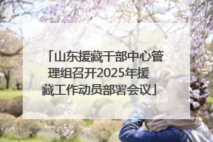 山东援藏干部中心管理组召开2025年援藏工作动员部署会议