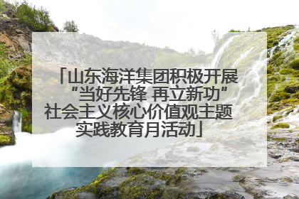 山东海洋集团积极开展“当好先锋 再立新功”社会主义核心价值观主题实践教育月活动