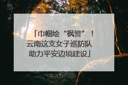 巾帼绘“枫警”！云南这支女子巡防队助力平安边境建设