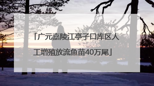 广元嘉陵江亭子口库区人工增殖放流鱼苗40万尾