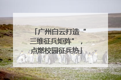 广州白云打造“三维征兵矩阵”，点燃校园征兵热