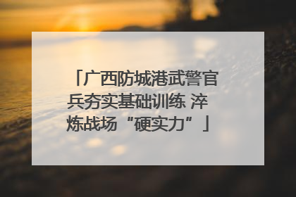 广西防城港武警官兵夯实基础训练 淬炼战场“硬实力”