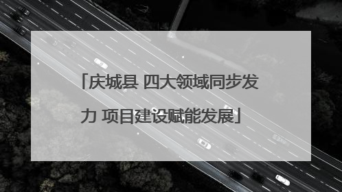 庆城县 四大领域同步发力 项目建设赋能发展