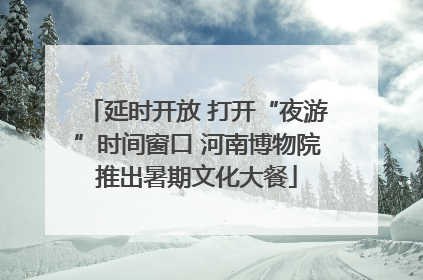 延时开放 打开“夜游”时间窗口 河南博物院推出暑期文化大餐