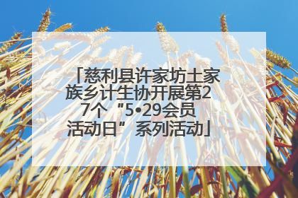 慈利县许家坊土家族乡计生协开展第27个“5•29会员活动日”系列活动