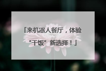 来机器人餐厅，体验“干饭”新选择！
