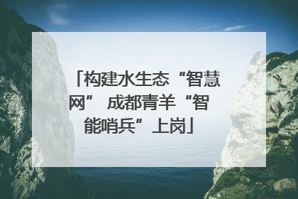 构建水生态“智慧网” 成都青羊“智能哨兵”上岗