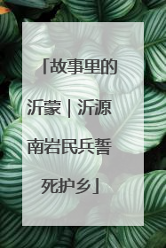 故事里的沂蒙｜沂源南岩民兵誓死护乡