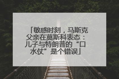 敏感时刻，马斯克父亲在莫斯科表态：儿子与特朗普的“口水仗”是个错误