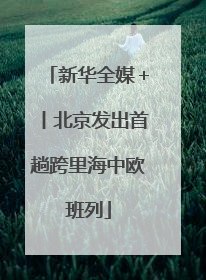 新华全媒＋丨北京发出首趟跨里海中欧班列