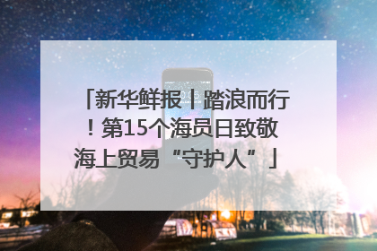 新华鲜报丨踏浪而行！第15个海员日致敬海上贸易“守护人”