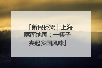 新民侨梁｜上海嗦面地图：一筷子夹起多国风味
