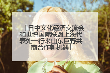 日中文化经济交流会和世博国际联盟上海代表处一行来山东巨野共商合作新机遇