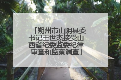 朔州市山阴县委书记王世杰接受山西省纪委监委纪律审查和监察调查
