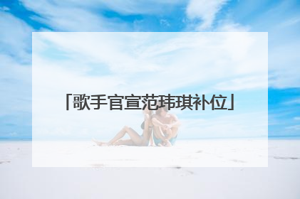 歌手官宣范玮琪补位