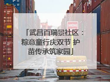 武昌百瑞景社区：粽意童行庆双节 护苗传承筑家园