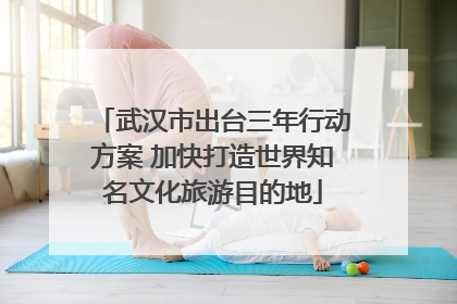 武汉市出台三年行动方案 加快打造世界知名文化旅游目的地