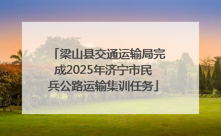 梁山县交通运输局完成2025年济宁市民兵公路运输集训任务