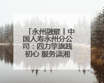 永州融耀丨中国人寿永州分公司：四力擎旗践初心 服务潇湘助发展