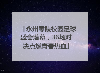 永州零陵校园足球盛会落幕，36场对决点燃青春热血