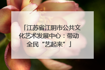 江苏省江阴市公共文化艺术发展中心：带动全民“艺起来”