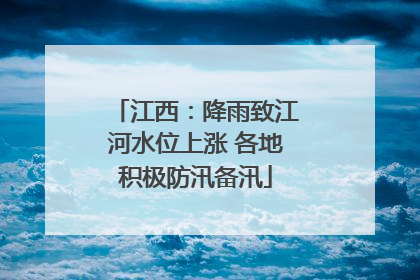 江西：降雨致江河水位上涨 各地积极防汛备汛