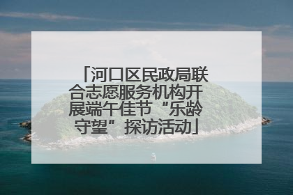 河口区民政局联合志愿服务机构开展端午佳节“乐龄守望”探访活动