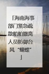 海南海事部门紧急疏散船舶撤离人员防御台风“蝴蝶”