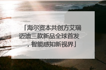 海尔资本共创方艾瑞迈迪三款新品全球首发，智能感知新视界